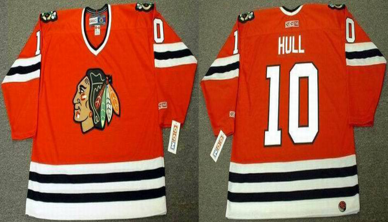 2019 Men Chicago Blackhawks 10 hull red style #2 CCM NHL jerseys->chicago blackhawks->NHL Jersey